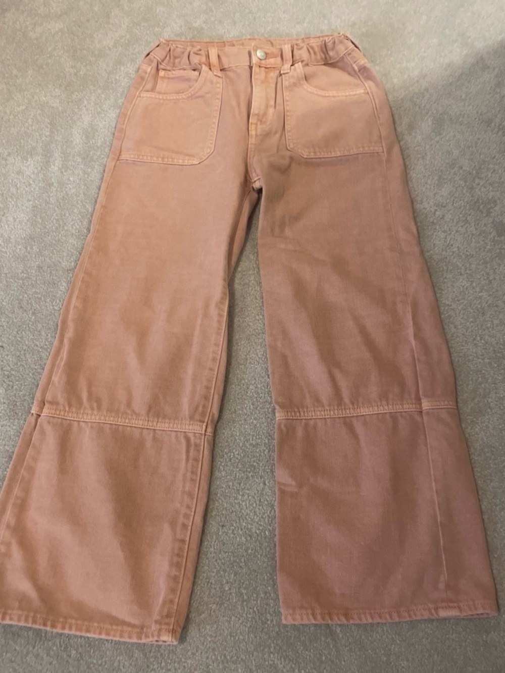Old Navy Girls Wide-Leg Jeans in Dusty Pink